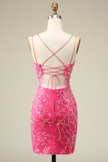 Elegante vestido de regreso a casa ajustado con corsé trasero con borla